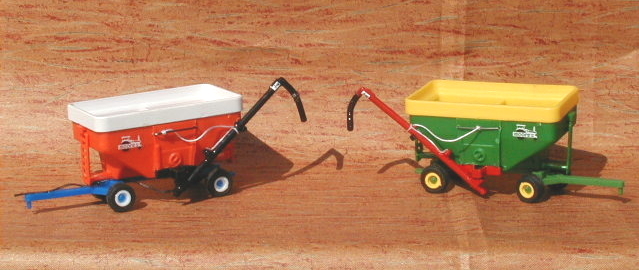 1/64 ERTL CUSTOM FARM TOY RED UNVERFERTH GRAVITY AUGER COVERED SEED GRAIN WAGON